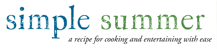 title graphic of Jonathan Bardzik's 'Simple Summer: a recipe for cooking and entertaining with ease'