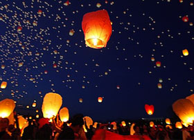 Japanese paper lantern celebration